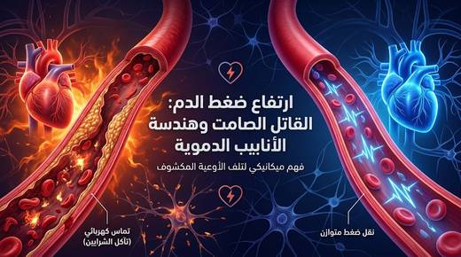 ارتفاع ضغط الدم: القاتل الصامت وهندسة الأنابيب الدموية